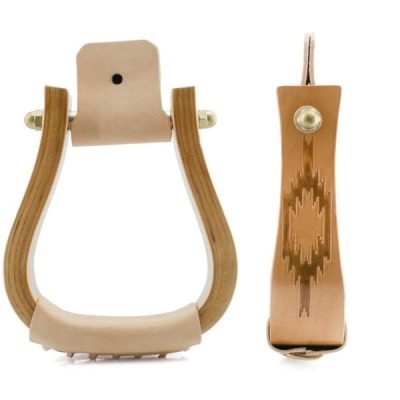 Staffe western Metalab in legno con disegno navajo