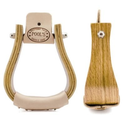Staffe western in legno con panca larga