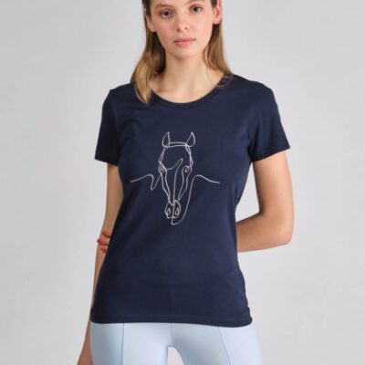 T-shirt Sarm Hippique Donna Blu