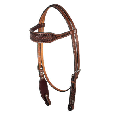 TESTIERA WESTERN CON FRONTALINO LARGO