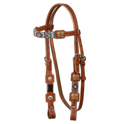 BRIGLIA CON DECORAZIONI IN PERLINE NAVAJO